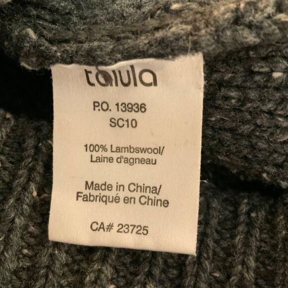 Talulah Charcoal Grey Lambswool Knit Long Sleeve Mini Dress XS - Picture 11 of 11